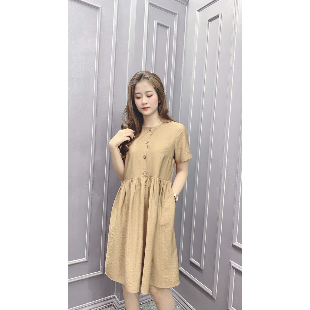 Váy Đầm Suông Nữ Đẹp - Phố Fashion - Chất vải đũi lụa cao cấp - DL01