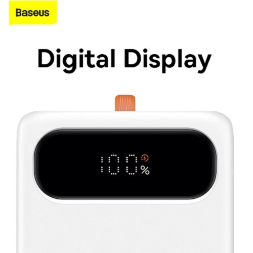 🔥Pin sạc dự phòng kèm cáp Baseus Quick Charge 10000/20000mAh 20W màu trắng tinh khôi,sang trọng bảo hành 12 tháng