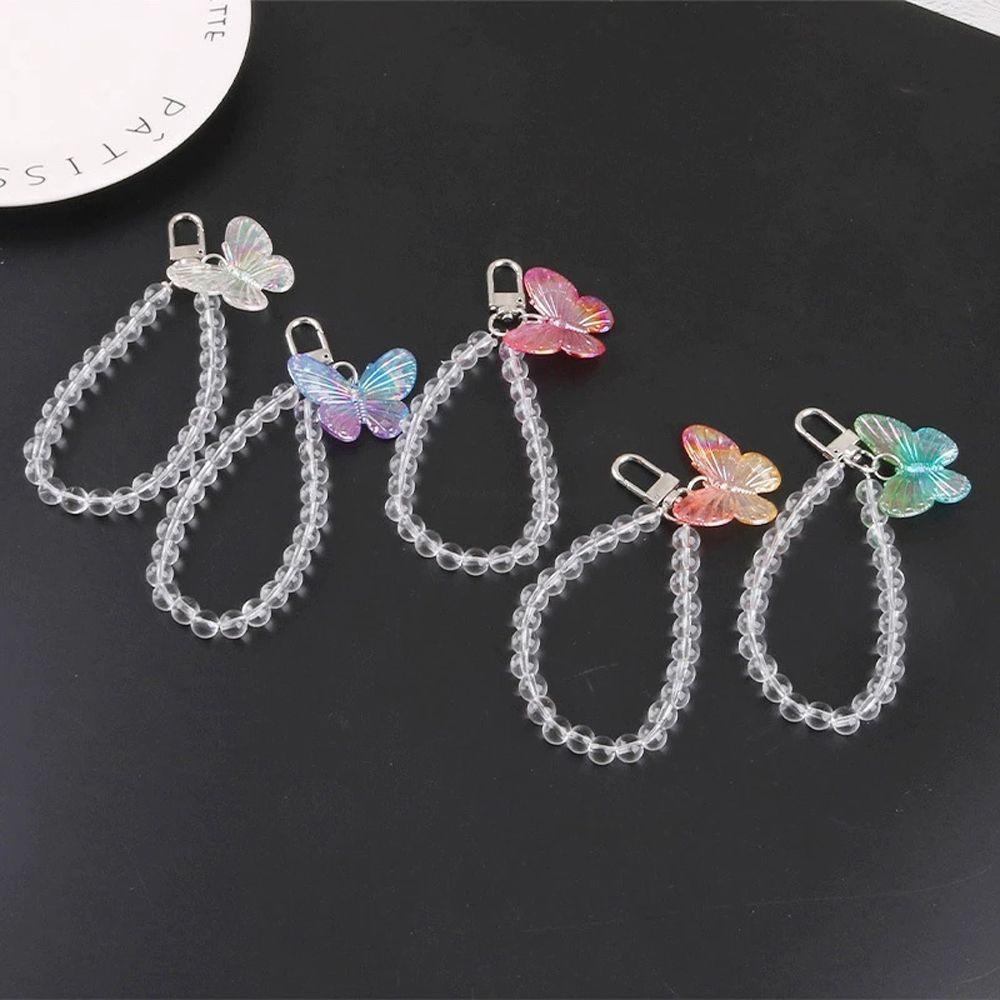 LANFY Móc Chìa Khóa Bằng Acrylic Hình Bướm Nhiều Màu Dễ Thương