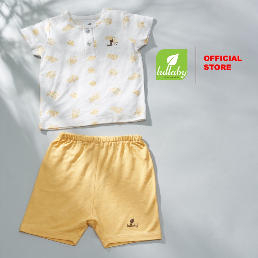 Bộ quần áo cộc tay bổ nẹp Lullaby NH654p
