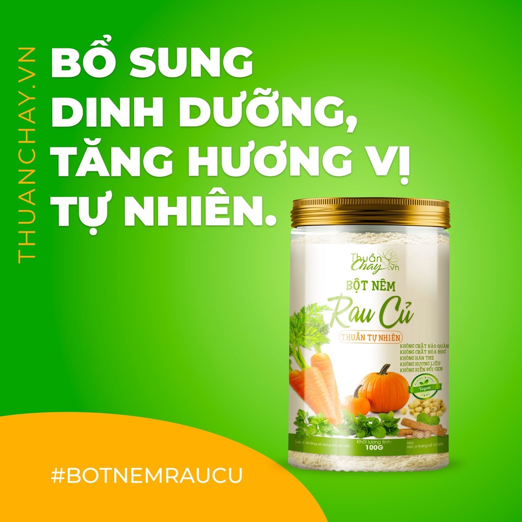 Hạt Nêm Cho Bé - 500g - Hạt Nêm Rau Củ Thuần Chay  - Thơm Ngon Bổ Dưỡng - Tự Nhiên 100% - Cho Món Ăn Thêm Ngọt Đậm Đà