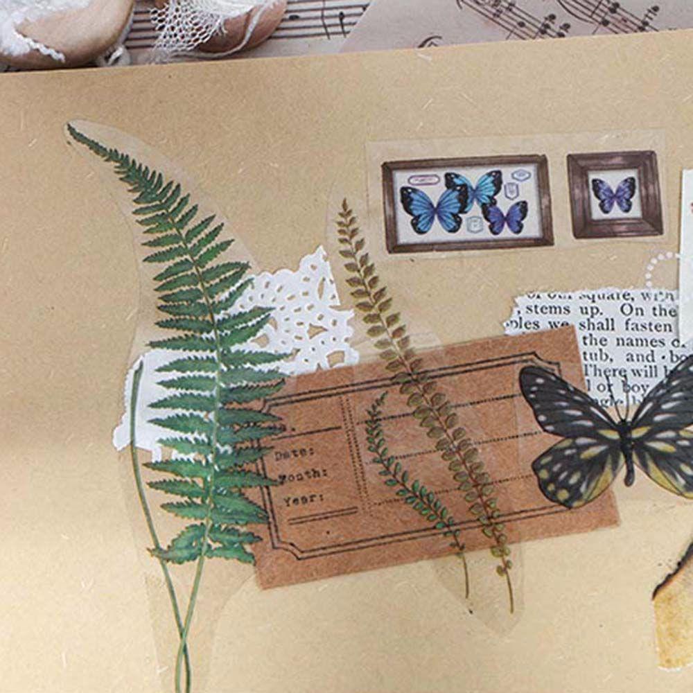 Miếng Dán Hình Hoa Lá / Bướm / Tài Liệu Trang Trí Sổ Tay DIY