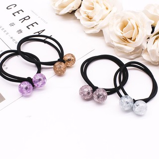 Combo 2 dây cột tóc, buộc tóc đính đá tròn 2 đầu (BT 81)