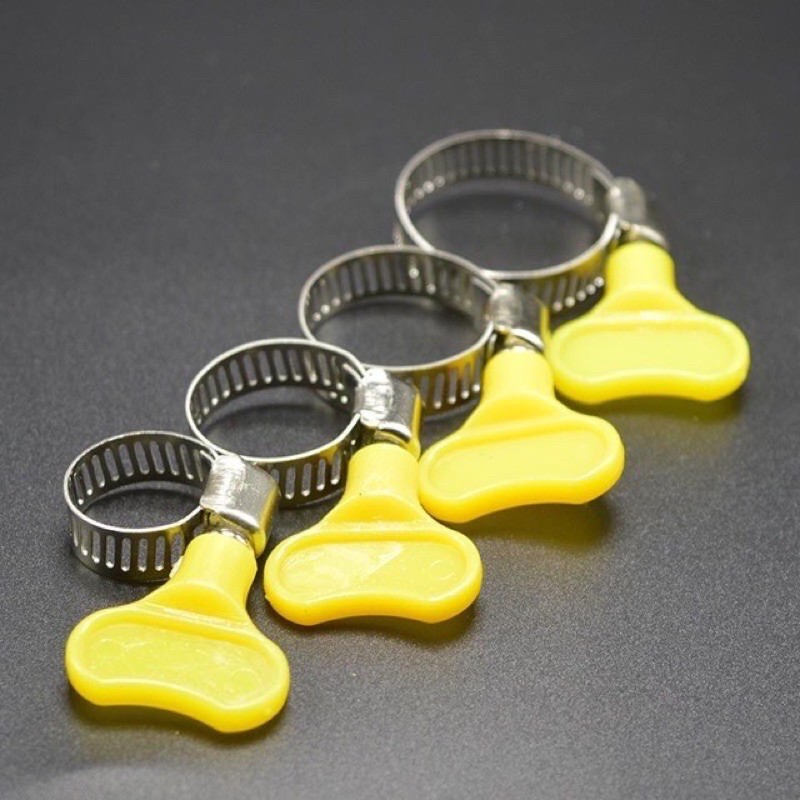 Cổ dê, đai siết ống inox có tay  vặn nhựa -  đủ size - dùng để siết ống tiện lợi dễ sử dụng chắc chắn