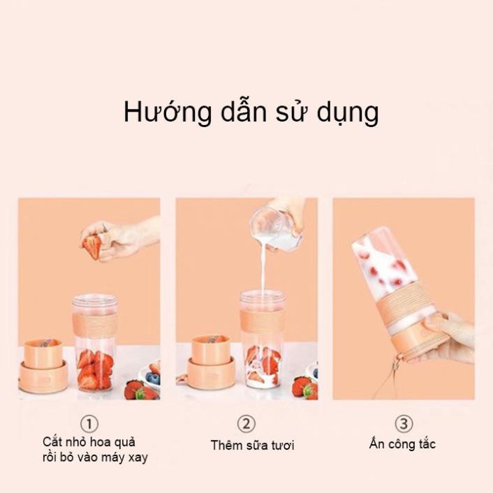 [Hàng loại 1]  Máy xay sinh tố cầm tay mini dạng cốc say ép hoa quả trái cây đa năng Miễn Phí Vận Chuyển COD TOÀN QUỐC