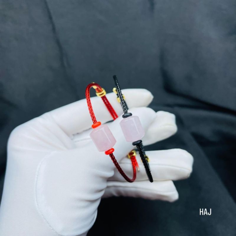 Vòng Tay Lu Thống Đá TA Hồng ☯ Vòng Tay May Mắn ☯ Tài Vận May Mắn