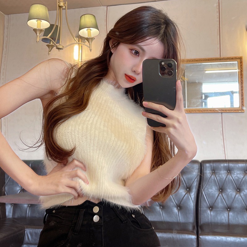 Áo Không Tay Màu Sắc Đơn Giản Thời Trang Hàn Quốc