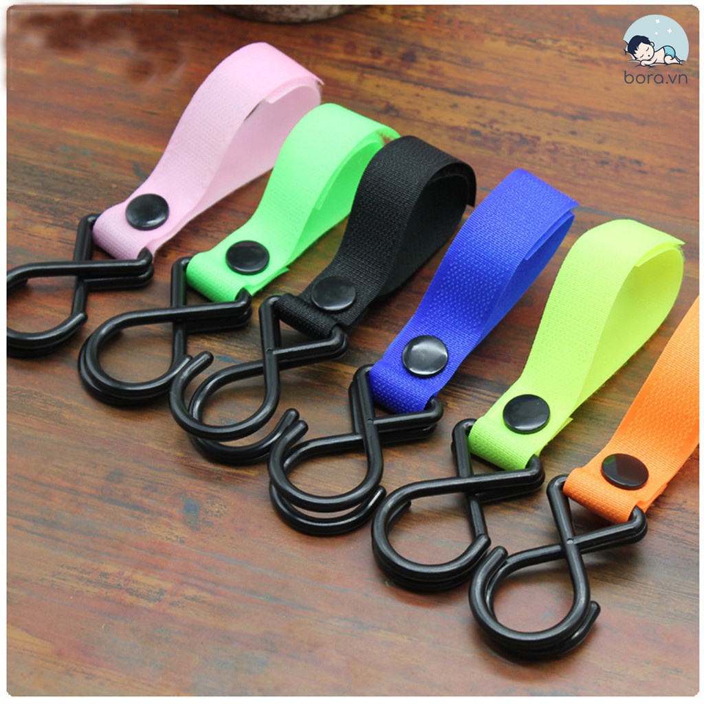 Móc treo đồ gắn xe đẩy em bé đa năng linh hoạt treo đồ tăng diện tích đựng đồ cho bé