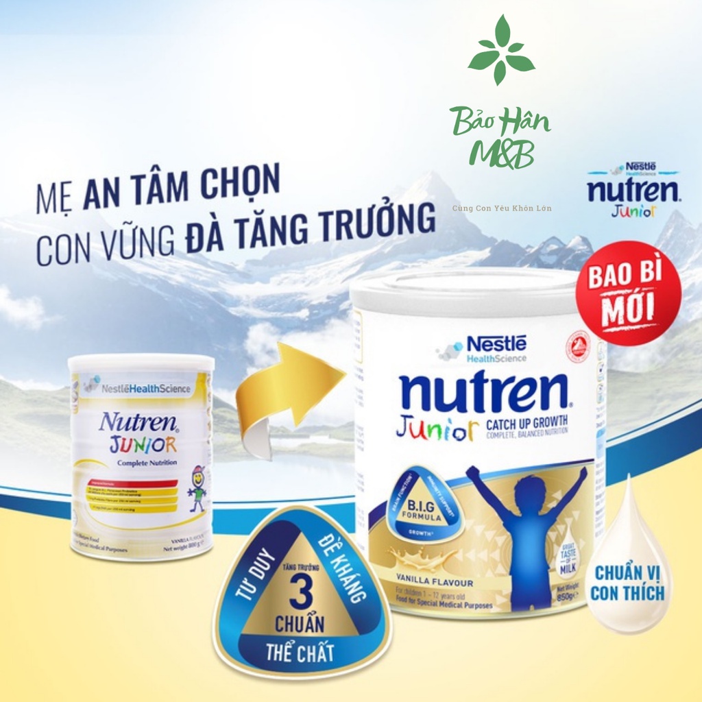 Sữa Nutren Junior Hộp 800G (Date mới) Hương Vanilla Chính Hãng Giá Tốt