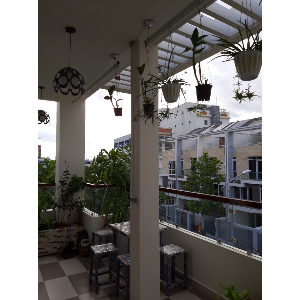 Giàn phơi thông minh nguyên bộ có thanh phơi nhôm, Giàn phơi quần áo, Giàn phơi đồ thông minh, Giàn phơi Hoà Phát