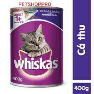 Pate mèo whiskas Lon 400g