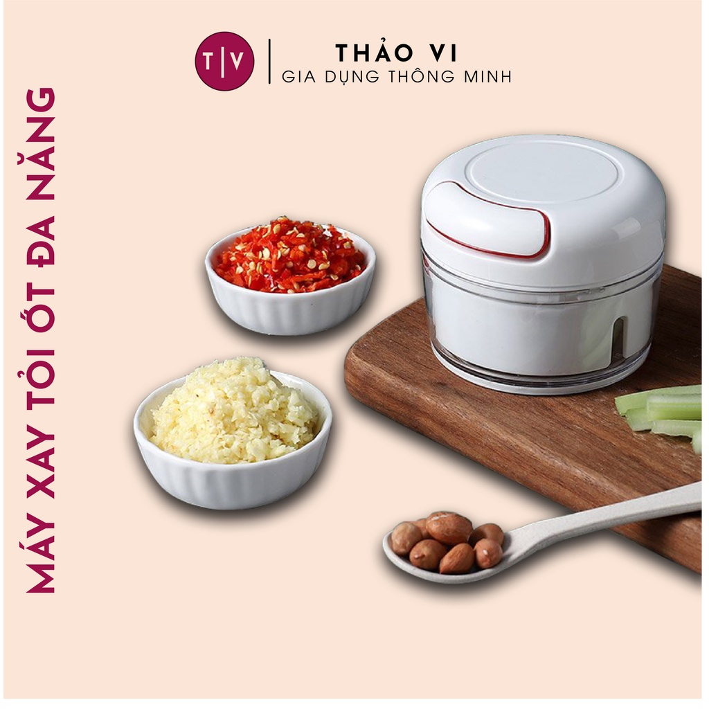 Máy Xay Tỏi Ớt Mini Tiện Lợi Dễ Dàng Tháo Lắp Vệ Sinh Bằng Tay