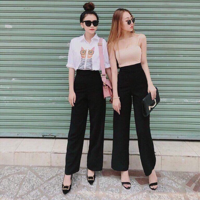 quần sớ công sở ống suông kèm video