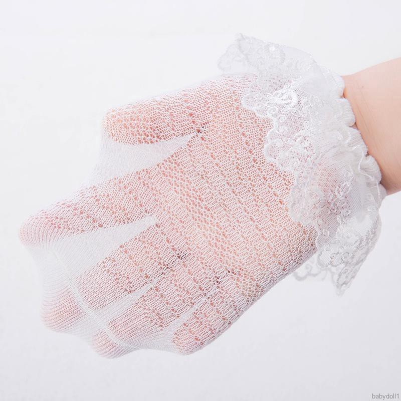 Vớ cotton ren hoa công chúa cho bé gái