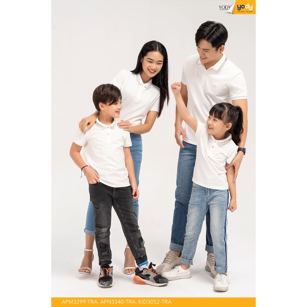 Combo 4 hoặc 3 áo polo gia đình YODY Thoáng Mát Thấm Hút Mồ Hôi Khử Mùi Tốt APM-APN