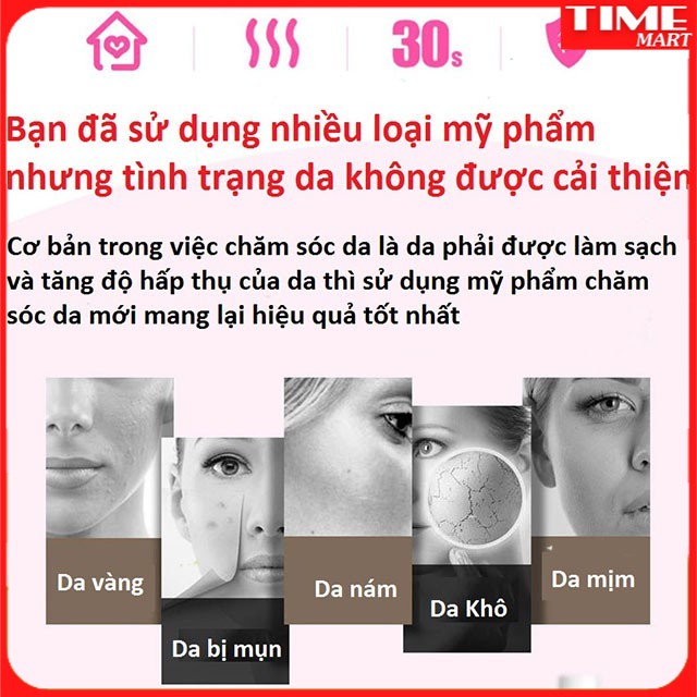 [Tặng kèm tinh dầu nguyên chất] Máy xông mặt xông nóng thảo dược chính hãng công nghệ nano cao cấp [TIME-MART]