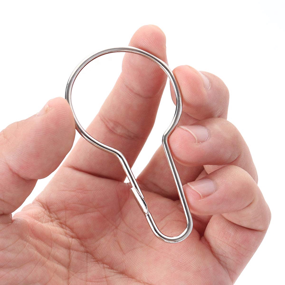 Set 50 Móc Treo Rèm Nhà Tắm Bằng Kim Loại Tiện Dụng