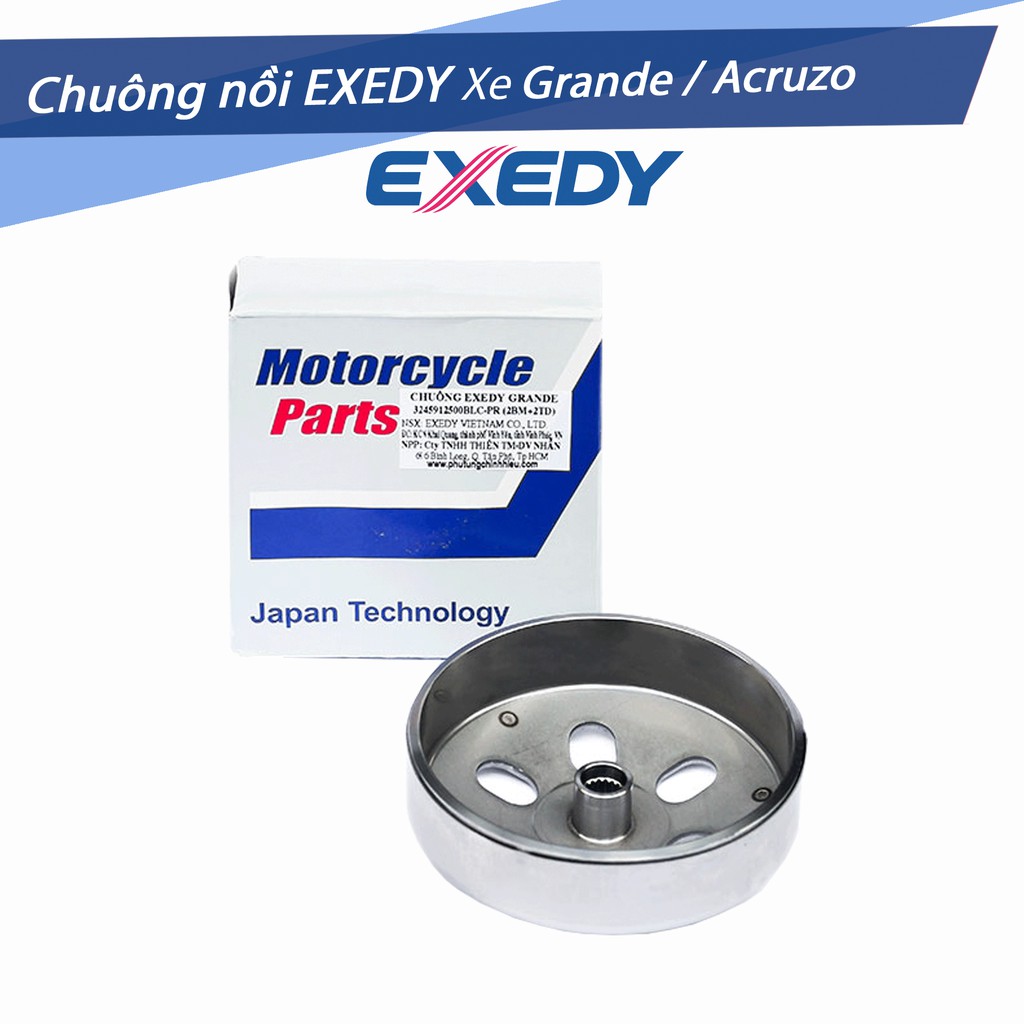 [Acruzo Grande] Chuông Nồi Exedy Xe Tay Ga Dùng Cho Xe Yamaha Acruzo và Grande