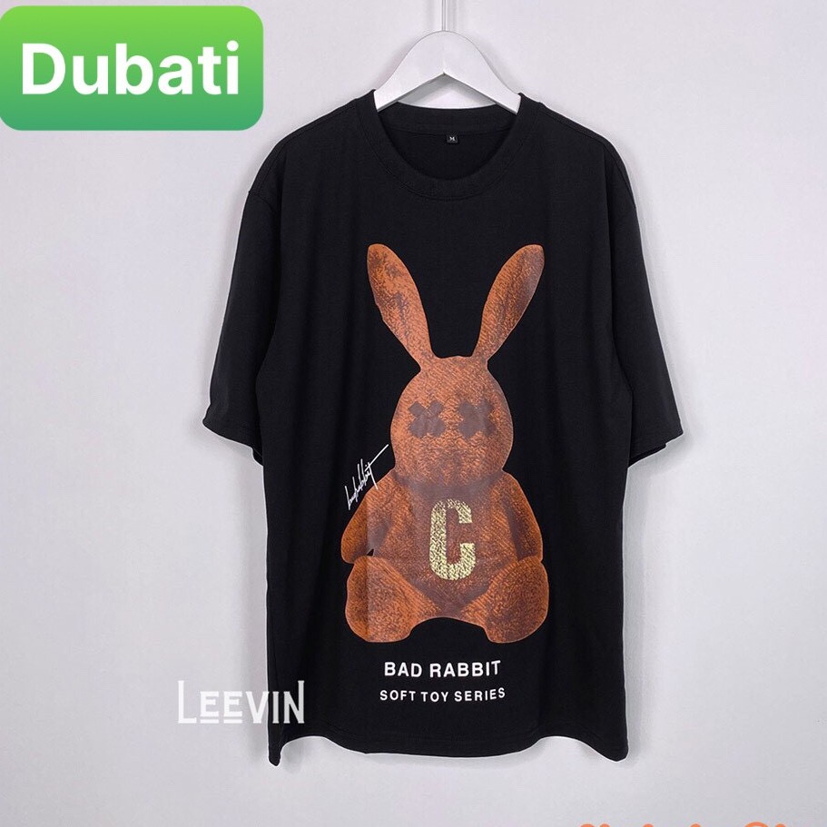 ÁO THUN NAM NỮ UNISEX TAY LỠ FROM RỘNG IN HÌNH THỎ C SIÊU SANG CHẤT COTTON MỀM MỊN - DUBATI FASHION