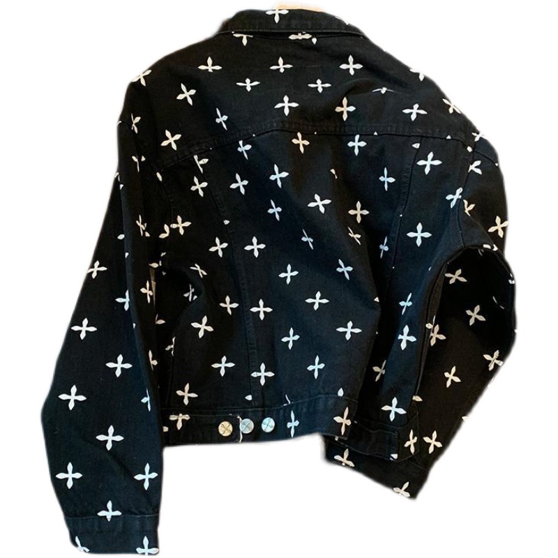 Áo Khoác denim Dáng Rộng Thiết Kế Mới Thời Trang Mùa Xuân Theo Phong Cách Hồng Kông