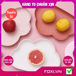 Khay Đựng Đồ Ăn Dặm Lúa Mạch Cho Bé Hình Đám Mây Foxi Ngộ Nghĩnh Đáng Yêu Chống Trầy Xước Và Va Đập