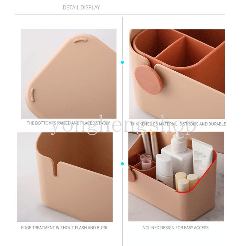 Hộp Đựng Đồ Trang Điểm / Mỹ Phẩm Để Bàn Phòng Khách Phong Cách Ins Sáng Tạo Ốp