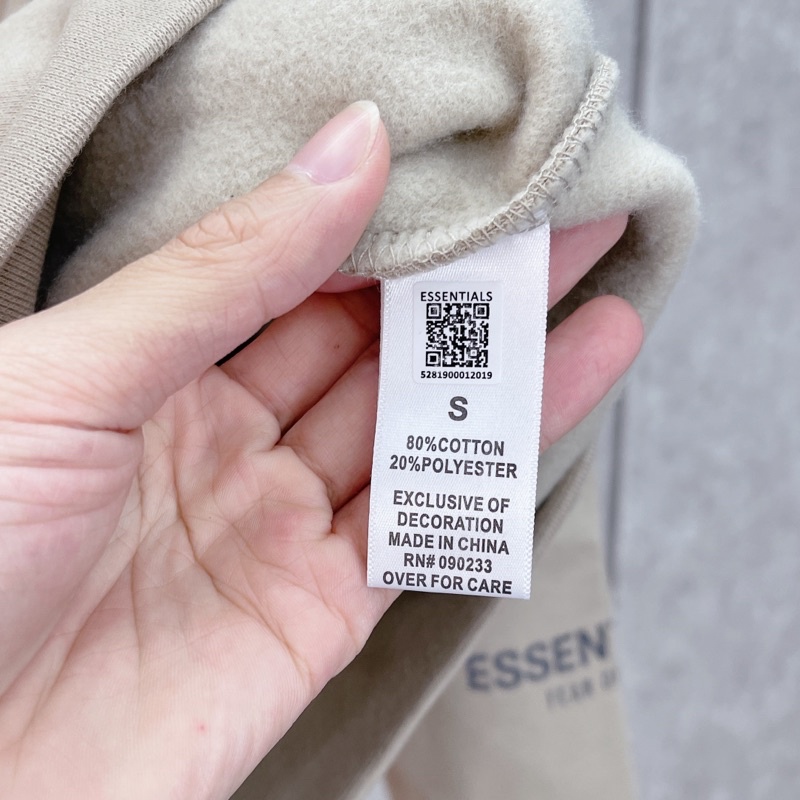 ⚡️[CHỈ 1 NGÀY] - Áo sweater Fear of God ESSENTIALS ss20 Oatmeal, áo sweater FOG