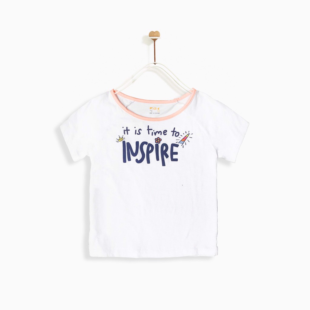 [Mã FABRFAKF154 giảm 100% đơn 0đ tối đa 10k] Bộ ngắn tay M.D.K Bé Gái - Inspire - White (tee) Light Coral (short) M.D.K