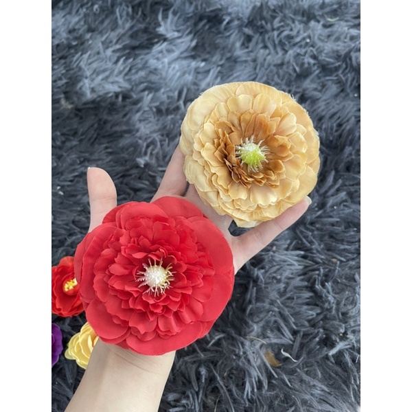 Đầu bông hoa trang trí oản lễ, hoa decor chụp ảnh