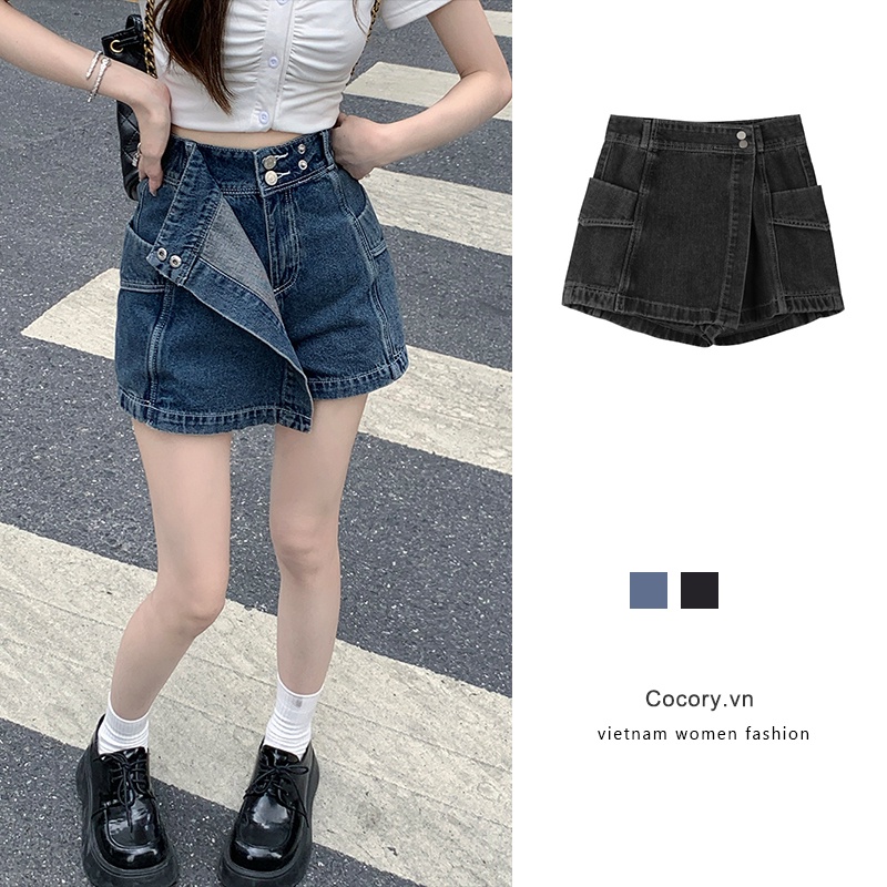Cocory vn Chân váy jean Thời Trang Dành Cho Nữ