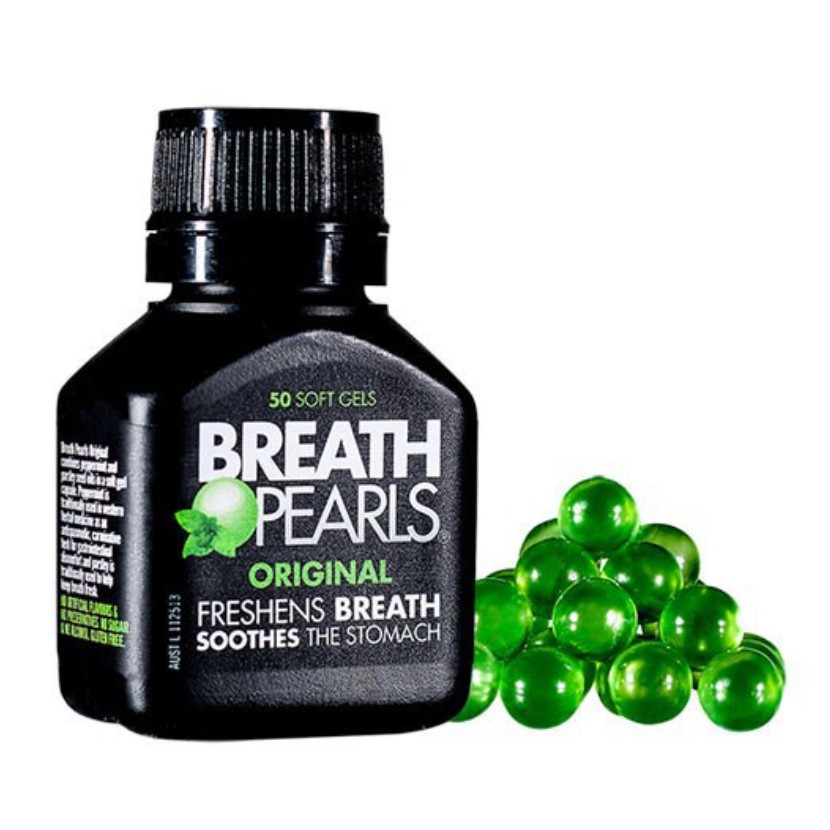 [HÀNG ÚC] Viên Uống Hỗ Trợ Thơm Miệng Breath Pearls - 50 Viên