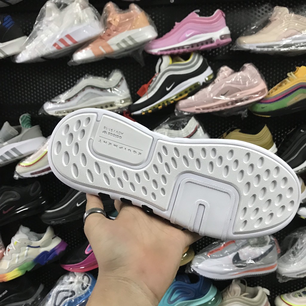 &gt;ẢNH THẬT-HÀNG THẬT&lt; Giày thể thao Sneaker EQT trắng đen phản quang nam nữ