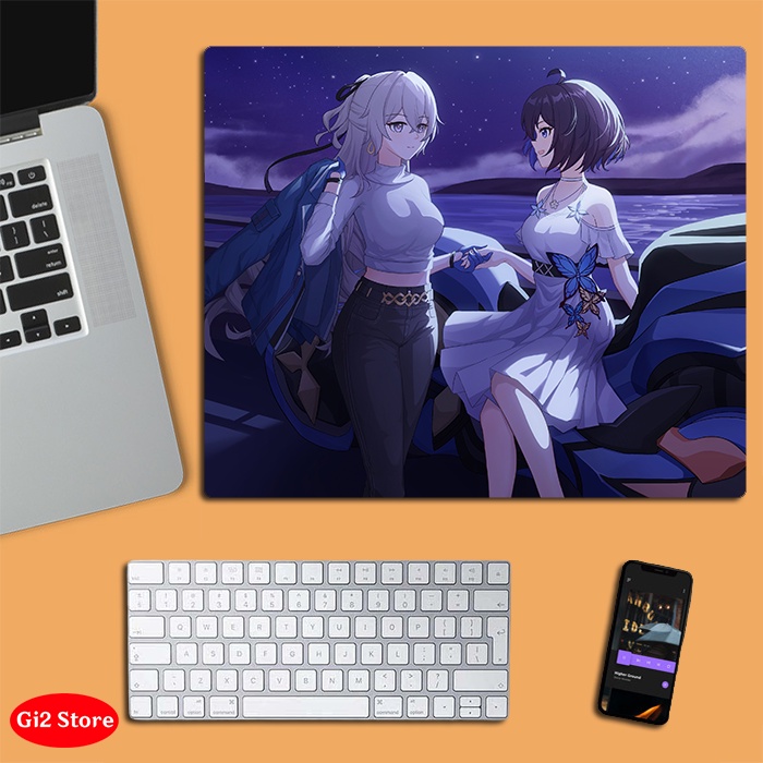 Lót chuột Game Honkai Impact 3 cỡ nhỏ size 20x24, in 3D đẹp siêu rẻ (mẫu mới)