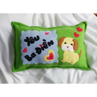 Gối nằm handmade cún con