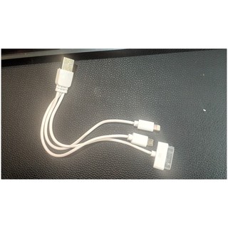 Cáp sạc 3 đầu : iphone 4, micro usb, lightning