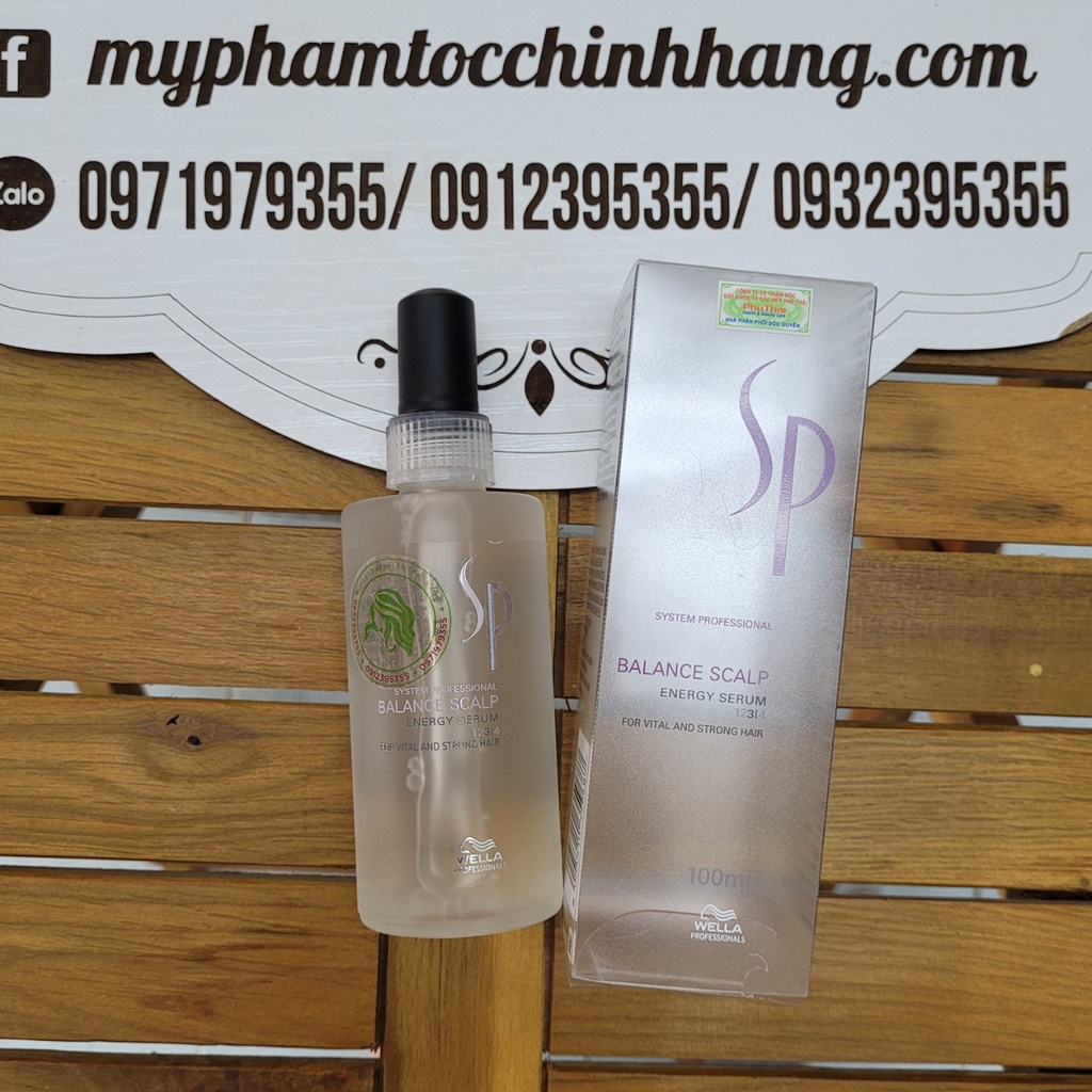 TINH CHẤT CHỐNG RỤNG TÓC & CÂN BẰNG ẨM DA ĐẦU SP wella Balance Scalp Energy Serum 100ml