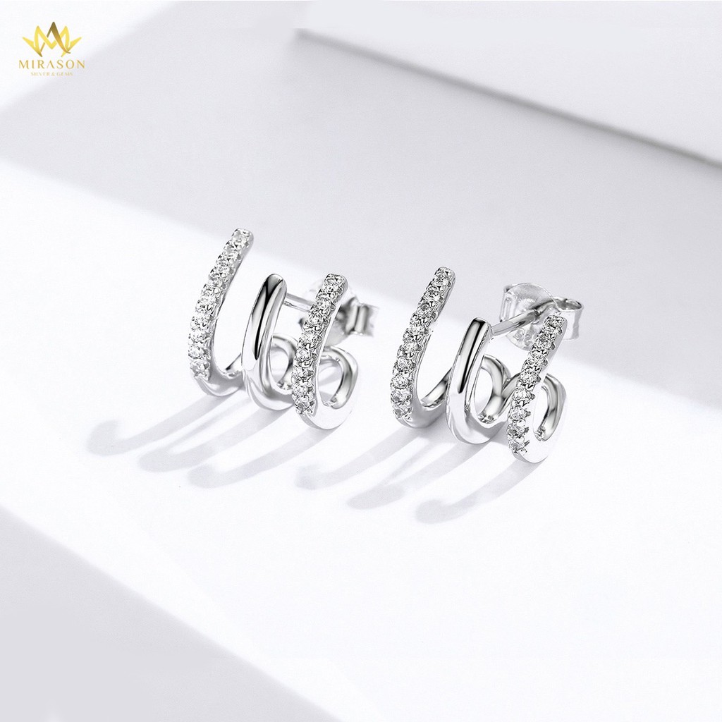 MIRASON - Bông Tai Bạc Nữ 925 Cao Cấp Phong Cách Hàn Quốc - MBT003