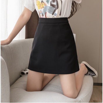 Chân Váy Lưng Cao Chữ A Madela 2 Lớp Dày Ôm Eo Tôn Dáng, Váy Chữ A Ngắn Cạp Cao Dáng Ôm Phong Cách Hàn Quốc