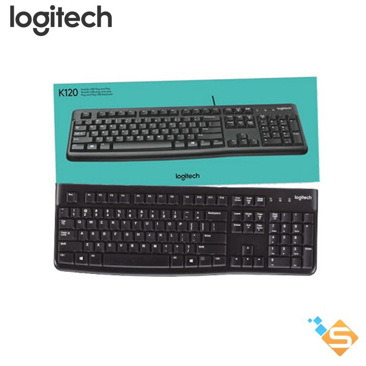 Bàn phím có dây Logitech K120 - Hãng Phân Phối - Bảo Hành 3 Năm