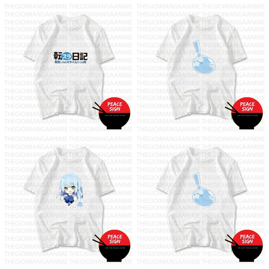 Áo thun phông trắng in hình Tensei-shitara Slime datta Ken Lúc đó, tôi đã chuyển sinh thành Slime