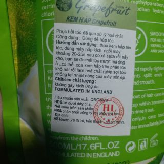 Hấp ủ tóc bưởi grapefruit 500ml ( chất thơm và sịn)