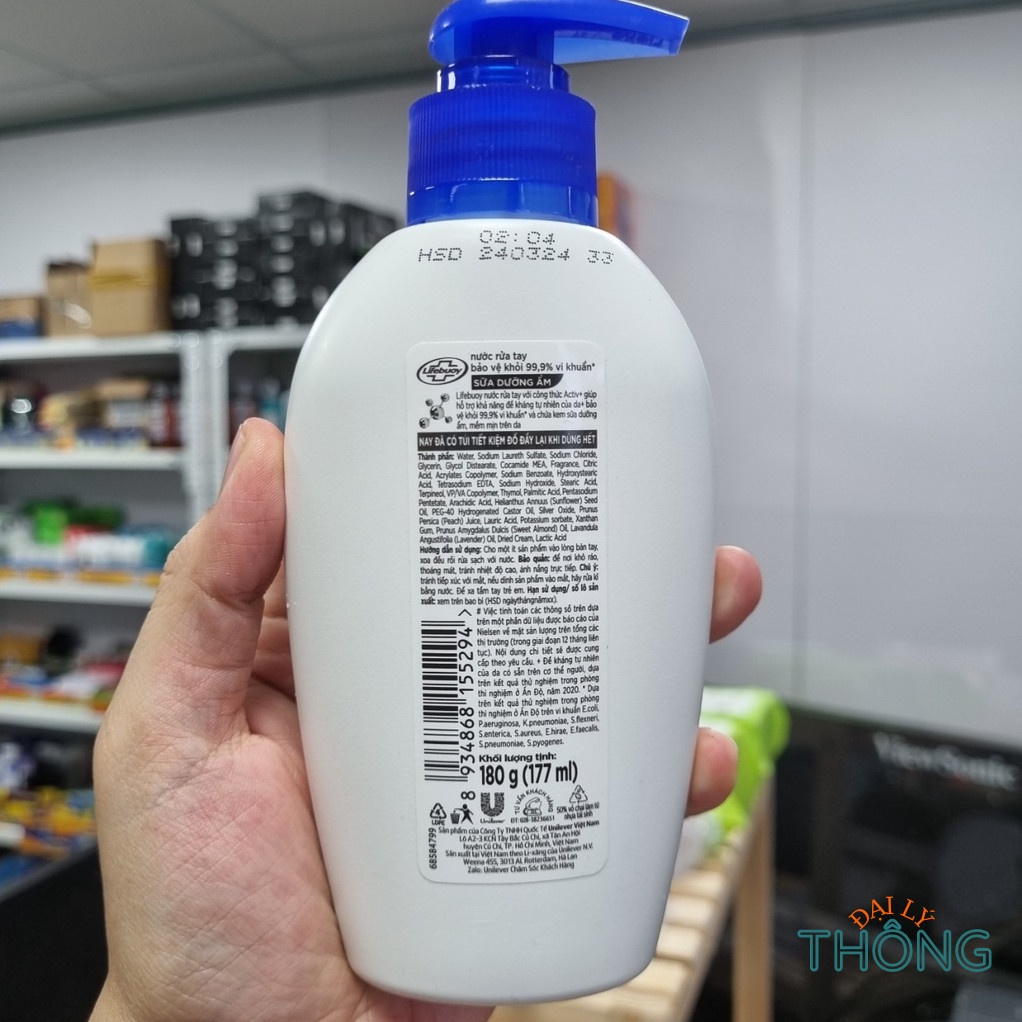 Nước rửa tay diệt khuẩn Lifebuoy chai 177ml /444ml - Bịch xà phòng rửa tay Lifebuoy 392ml