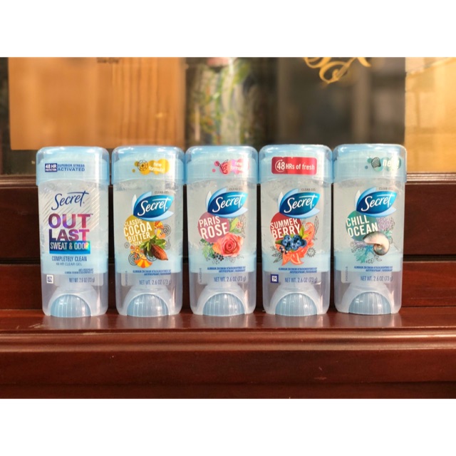 Lăn khử mùi Secret hàng Mỹ dạng gel