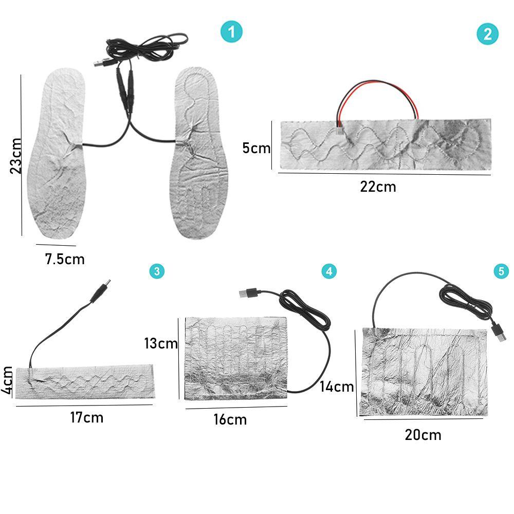 1 Cặp / 1 Cặp Đế Lót Giày Làm Ấm Bằng Điện USB 5V