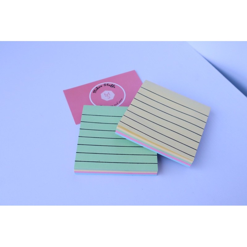 Giấy NOTE phối 3 màu có dòng ngang dễ ghi chú, tiện lợi