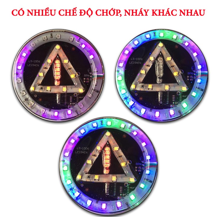 Đèn LED nháy chong chóng xoay có tam giác ở giữa