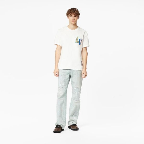 Áo thun LV x NBA trắng