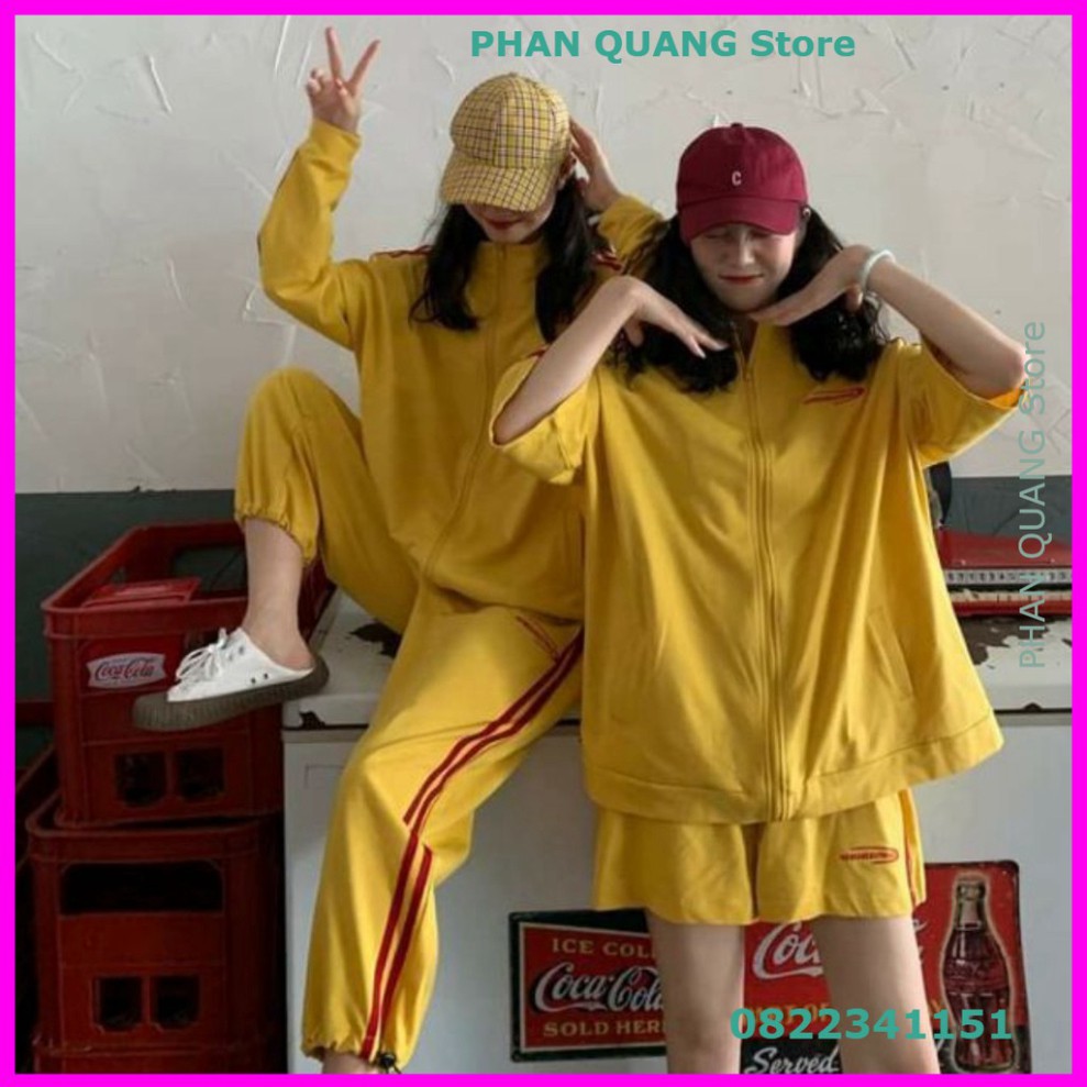 👗 SET ĐỒ THỂ THAO NAM NỮ ULZZANG - SET NỈ THỂ THAO SỌC UNISEX PQ-Shop