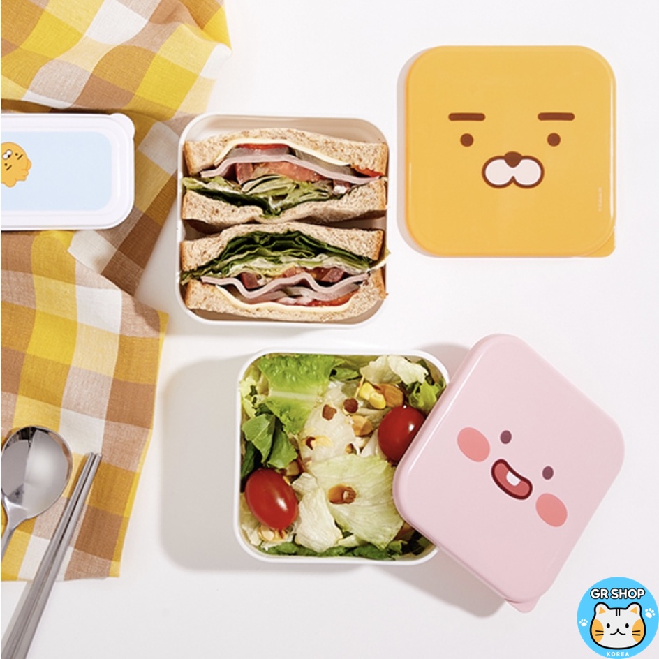 🎈Daiso Túi Đựng Hộp Cơm Trưa / Khay Đựng Đồ Ăn Trưa Phong Cách Hàn Quốc Cho Bạn Bè KAKAO Friends Apeach Ryan