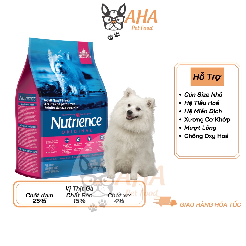 Thức Ăn Cho Chó Phốc Nutrience Bao 500g Dầu Cá Hồi Da Lông Bóng Mượt - Thịt Gà, Rau Củ Quả, Trái Cây Tự Nhiên